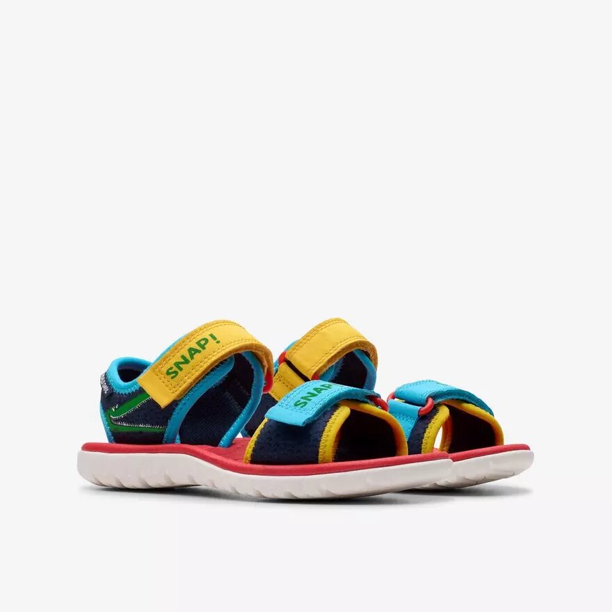 Kindersandalen ‘Surfing Ace’ met marineblauwe print als print Kindersandalen ‘Surfing Ace’ met marineblauwe print als print