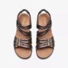 Kitly Ave bronzen leren platte sandalen voor dames Kitly Ave bronzen leren platte sandalen voor dames