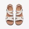 Kitly Ave off-white leren platte sandalen voor dames Kitly Ave off-white leren platte sandalen voor dames