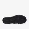 Kitly Ave platte sandalen van zwart leer voor dames Kitly Ave platte sandalen van zwart leer voor dames
