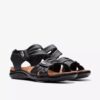 Kitly Ave platte sandalen van zwart leer voor dames Kitly Ave platte sandalen van zwart leer voor dames
