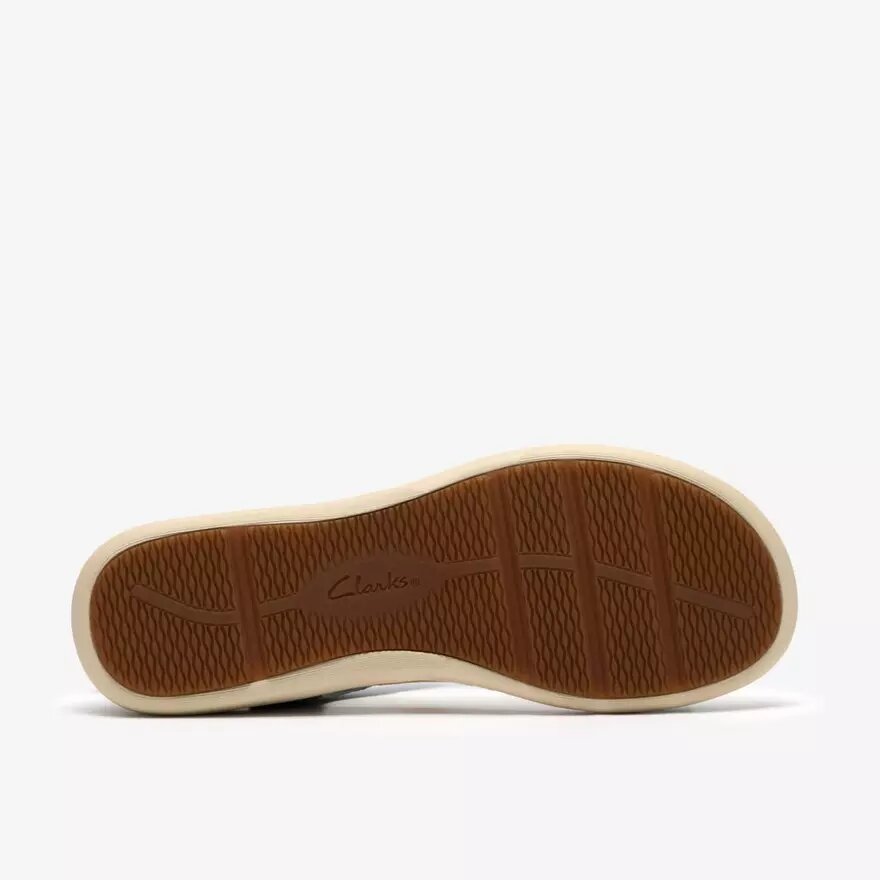 Kitly Gem denimblauwe leren platte sandalen voor dames Kitly Gem denimblauwe leren platte sandalen voor dames