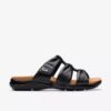 Kitly Slide platte sandalen van zwart leer voor dames
