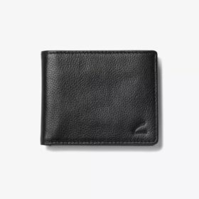 Klassieke slanke portemonnee voor heren met korrelpatroon, zwart, VS