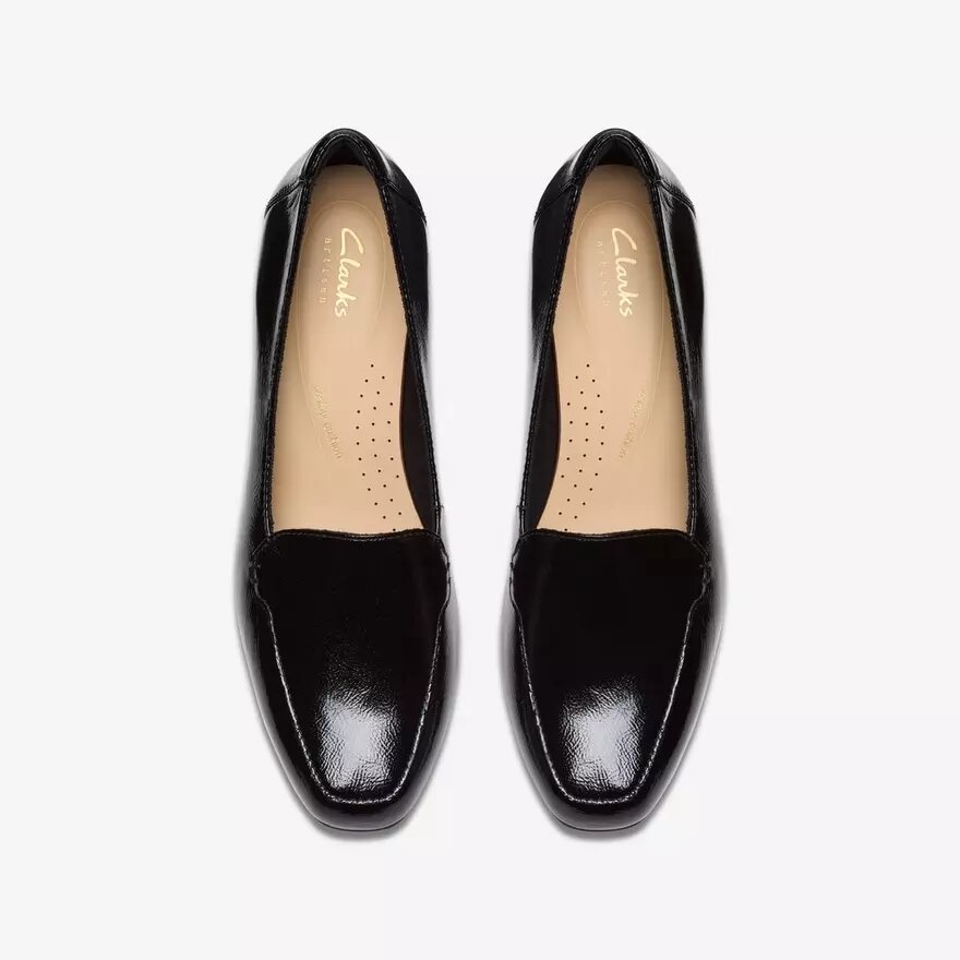 Krystine Lily zwarte lakleren Slip-ons voor dames Krystine Lily zwarte lakleren Slip-ons voor dames