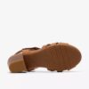 Kymber Glow sandalen met hak van bruin leer voor dames