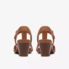 Kymber Glow sandalen met hak van bruin leer voor dames