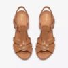 Kymber Glow sandalen met hak van bruin leer voor dames