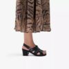 Kymber Shine zwarte leren Sandalen met hak voor dames Kymber Shine zwarte leren Sandalen met hak voor dames