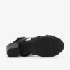 Kymber Shine zwarte leren Sandalen met hak voor dames Kymber Shine zwarte leren Sandalen met hak voor dames