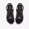 Kymber Shine zwarte leren Sandalen met hak voor dames Kymber Shine zwarte leren Sandalen met hak voor dames