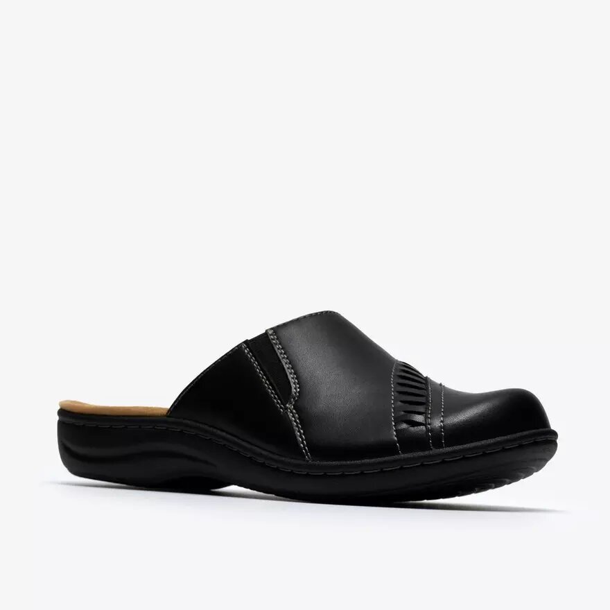 Laurieann Lux zwarte leren Clogs & Muiltjes voor dames Laurieann Lux zwarte leren Clogs & Muiltjes voor dames