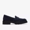 Lauryl Step marineblauwe suède Loafers voor dames