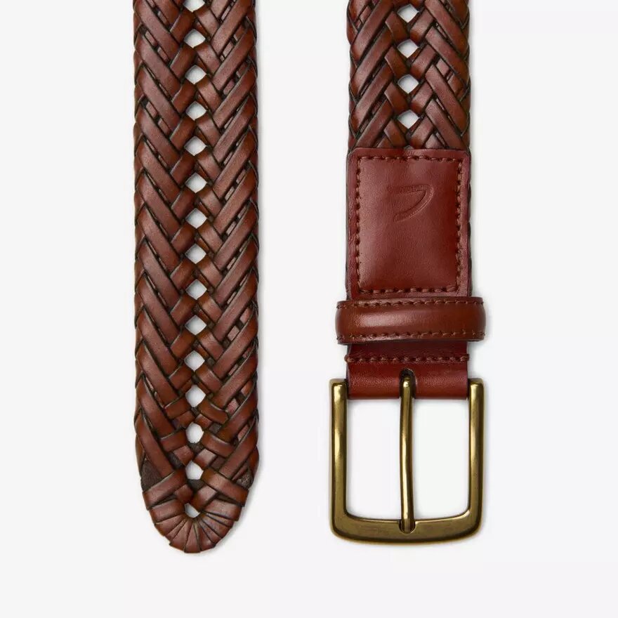 Leren gevlochten riem voor heren Leren gevlochten riem voor heren