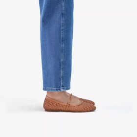 Livia Sky Tan geweven ballerina’s voor dames Livia Sky Tan geweven ballerina’s voor dames