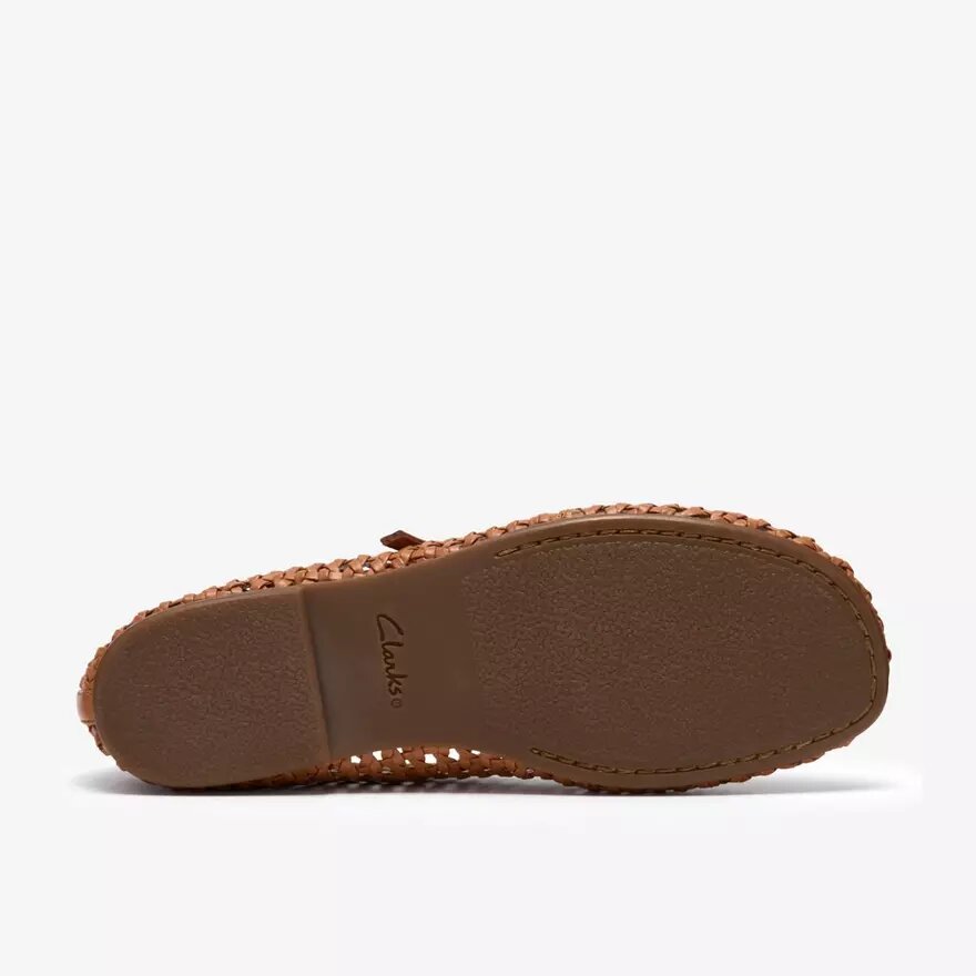 Livia Sky Tan geweven ballerina’s voor dames Livia Sky Tan geweven ballerina’s voor dames