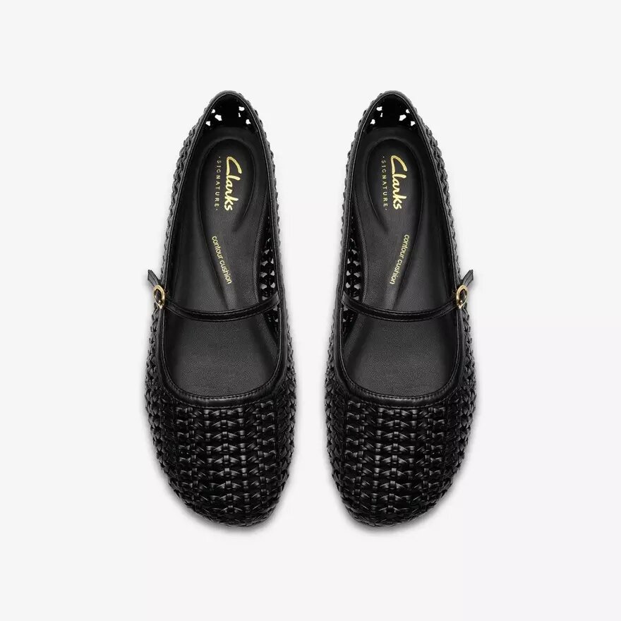 Livia Sky zwarte geweven ballerina’s voor dames Livia Sky zwarte geweven ballerina’s voor dames