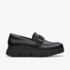 Loriini Izzy zwarte leren Loafers voor dames Loriini Izzy zwarte leren Loafers voor dames