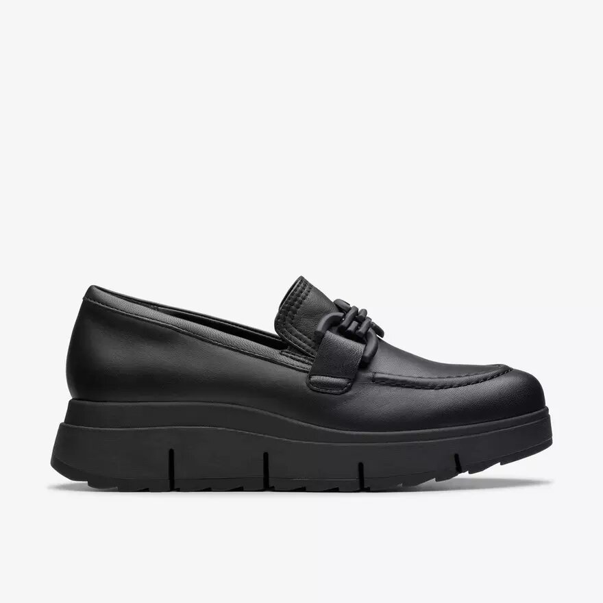 Loriini Izzy zwarte leren Loafers voor dames Loriini Izzy zwarte leren Loafers voor dames