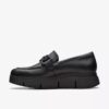 Loriini Izzy zwarte leren Loafers voor dames Loriini Izzy zwarte leren Loafers voor dames