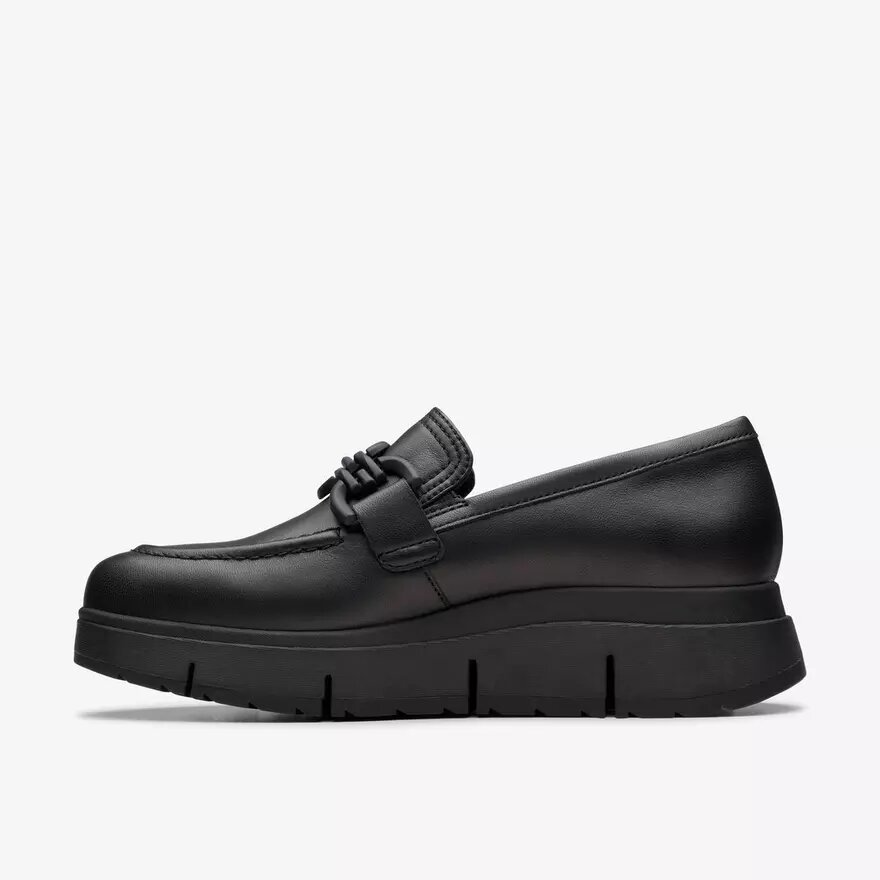 Loriini Izzy zwarte leren Loafers voor dames Loriini Izzy zwarte leren Loafers voor dames