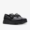 Loriini Izzy zwarte leren Loafers voor dames Loriini Izzy zwarte leren Loafers voor dames