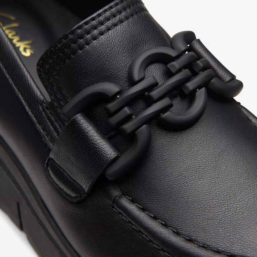 Loriini Izzy zwarte leren Loafers voor dames Loriini Izzy zwarte leren Loafers voor dames