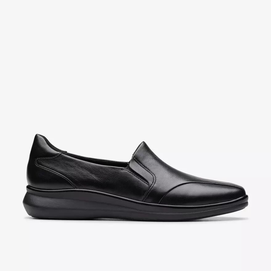 Lynell Edge zwarte leren Loafers voor dames Lynell Edge zwarte leren Loafers voor dames
