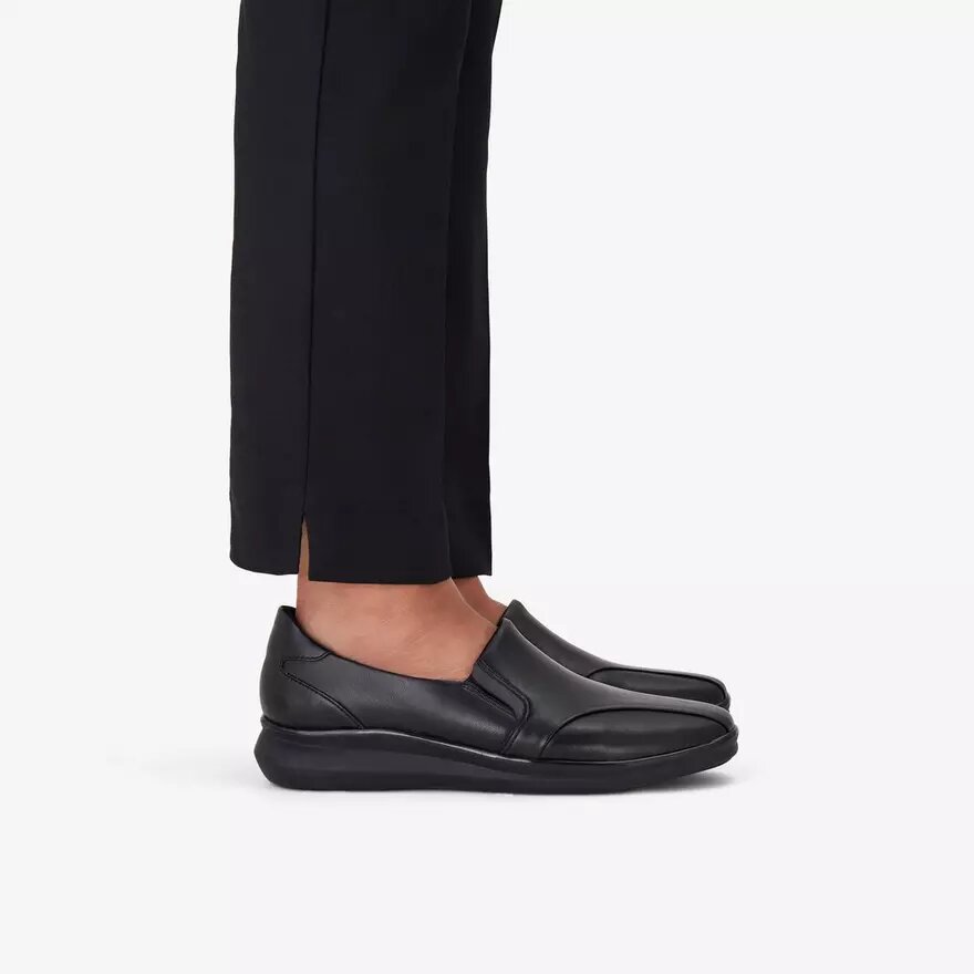 Lynell Edge zwarte leren Loafers voor dames Lynell Edge zwarte leren Loafers voor dames