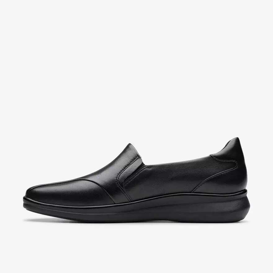 Lynell Edge zwarte leren Loafers voor dames Lynell Edge zwarte leren Loafers voor dames