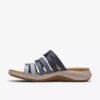 Maelynn Abby blauwe combinatie-platte sandalen voor dames Maelynn Abby blauwe combinatie-platte sandalen voor dames