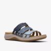 Maelynn Abby blauwe combinatie-platte sandalen voor dames Maelynn Abby blauwe combinatie-platte sandalen voor dames