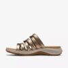 Maelynn Abby gouden metallic platte sandalen voor dames