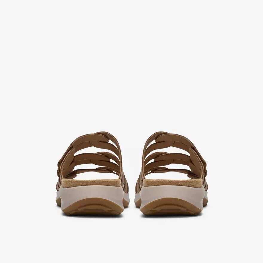 Maelynn Abby platte sandalen van bruin leer voor dames Maelynn Abby platte sandalen van bruin leer voor dames