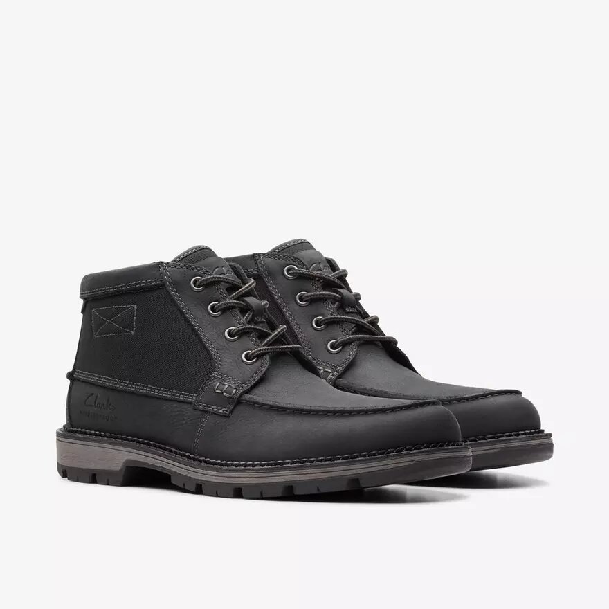 Maplewalk Moc zwarte enkellaarsjes voor heren Maplewalk Moc zwarte enkellaarsjes voor heren