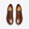 Mapstone-sneakers met vetersluiting voor heren, van bruin leer