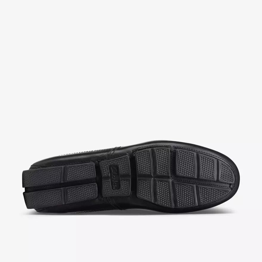 Markman Plain zwarte leren driver-Loafers voor heren Markman Plain zwarte leren driver-Loafers voor heren