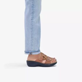Merliah2 Cove tan leren Wedges voor dames