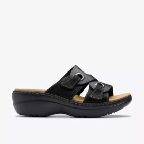 Merliah2 Cove zwarte leren Wedges voor dames