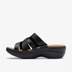 Merliah2 Cove zwarte leren Wedges voor dames