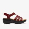 Merliah2 Ruby Red leren Wedges voor dames Merliah2 Ruby Red leren Wedges voor dames