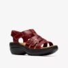 Merliah2 Ruby Red leren Wedges voor dames Merliah2 Ruby Red leren Wedges voor dames