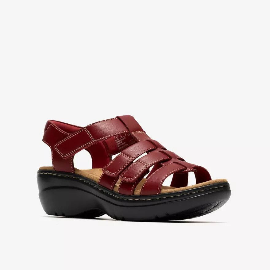 Merliah2 Ruby Red leren Wedges voor dames Merliah2 Ruby Red leren Wedges voor dames