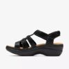 Merliah2 Ruby zwarte leren Wedges voor dames Merliah2 Ruby zwarte leren Wedges voor dames