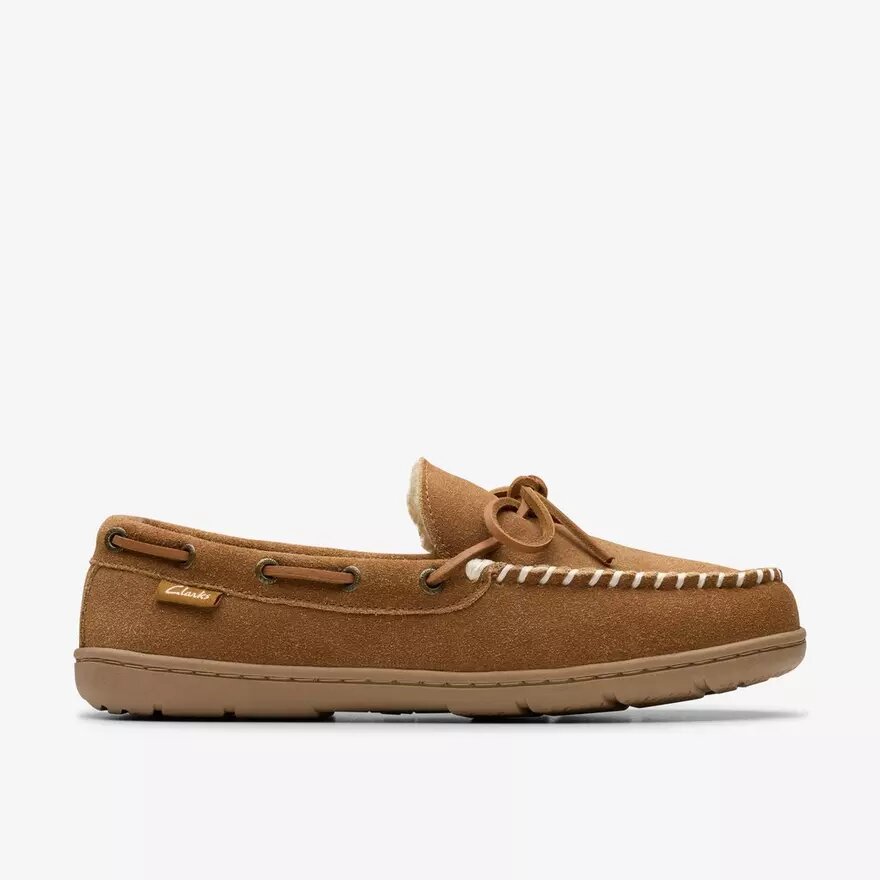 Michel Rise cognackleurige herenslippers Michel Rise cognackleurige herenslippers
