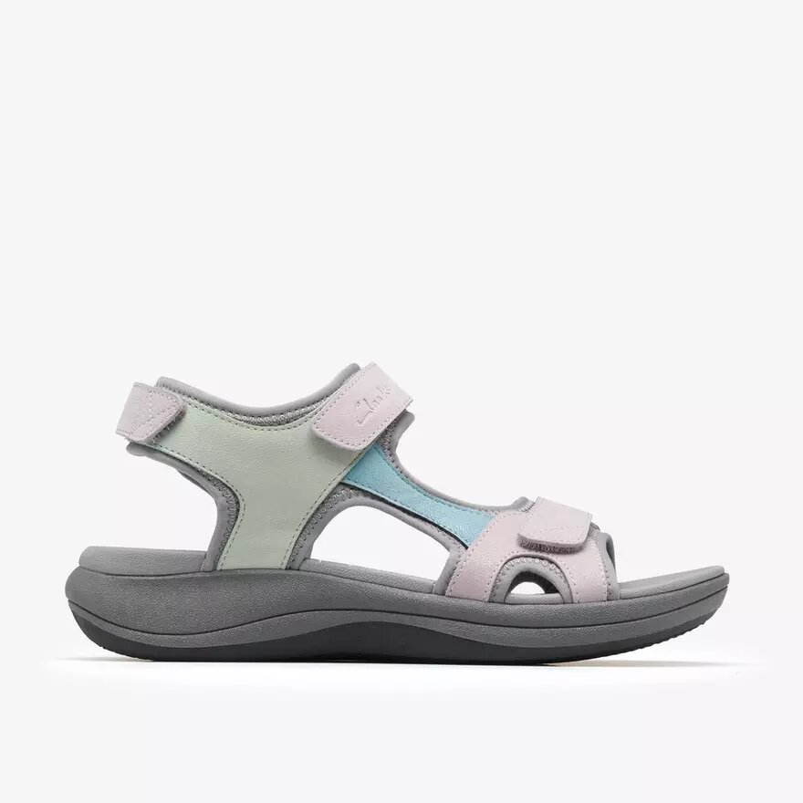 Mira Bay grijze/groene Sandalen met bandjes voor dames Mira Bay grijze/groene Sandalen met bandjes voor dames