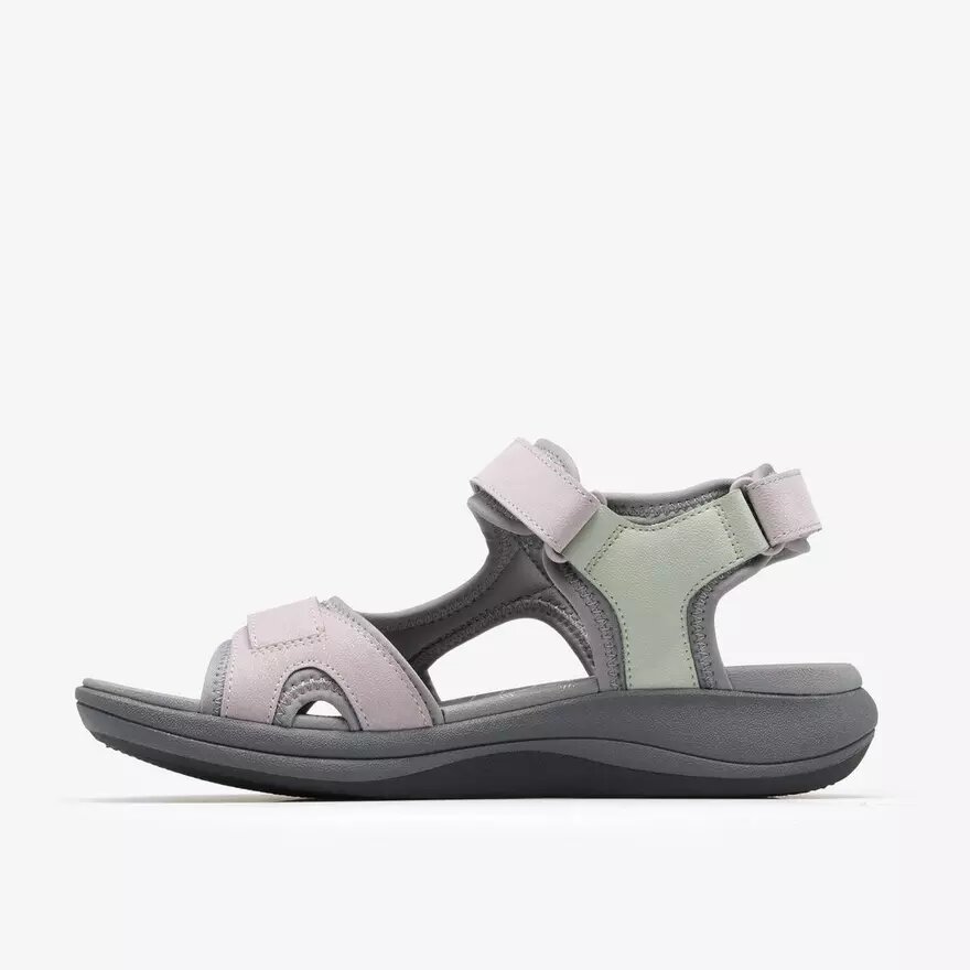 Mira Bay grijze/groene Sandalen met bandjes voor dames Mira Bay grijze/groene Sandalen met bandjes voor dames