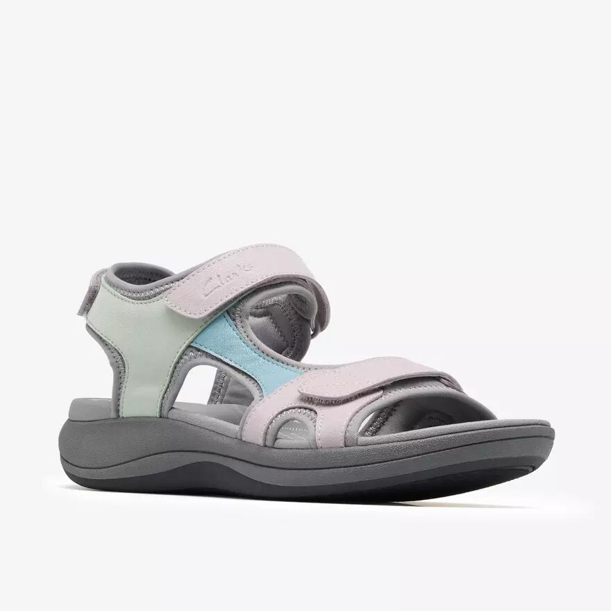 Mira Bay grijze/groene Sandalen met bandjes voor dames Mira Bay grijze/groene Sandalen met bandjes voor dames