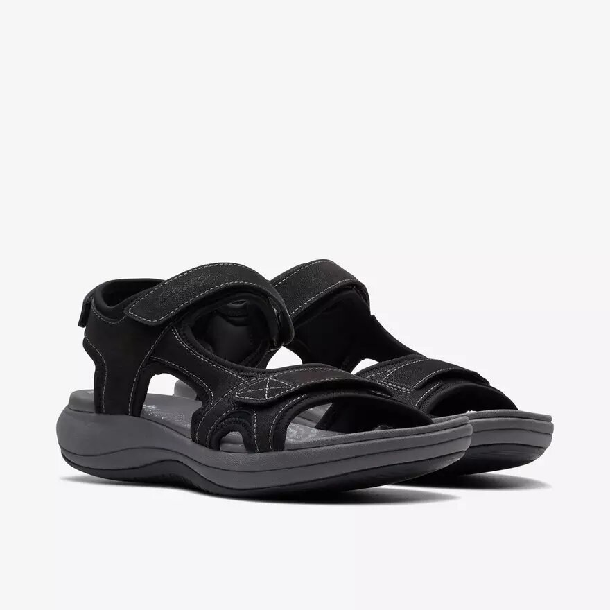 Mira Bay zwarte Cloudsteppers™-sandalen met bandjes voor dames Mira Bay zwarte Cloudsteppers™-sandalen met bandjes voor dames