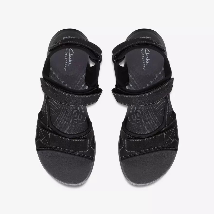 Mira Bay zwarte Cloudsteppers™-sandalen met bandjes voor dames Mira Bay zwarte Cloudsteppers™-sandalen met bandjes voor dames
